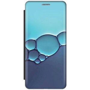 Чехол-книжка Голубые пузырьки на Xiaomi Redmi Note 8 Pro / Сяоми Редми Ноут 8 Про черный