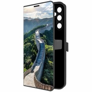 Чехол-книжка Krutoff Eco Book для Samsung Galaxy A05s Китай, Великая Стена (черный)
