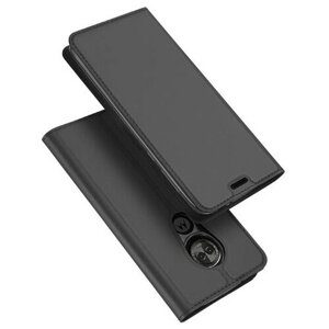 Чехол-книжка MyPads для Motorola Moto E5 / Moto G6 Play водоотталкивающий с мульти-подставкой на жёсткой металлической основе черный