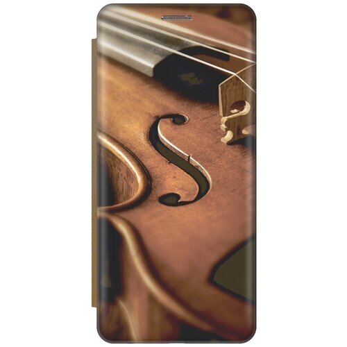 Чехол-книжка Струны скрипки на Honor 6C Pro / Хонор 6С Про золотой