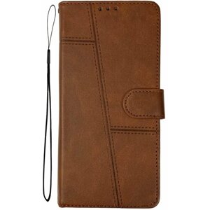 Чехол книжка wallet case для Xiaomi Redmi Note 12S / Редми Нот 12S (Тёмно-коричневая)