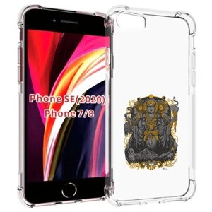 Чехол MyPads божество с золотыми элементами для iPhone 7 4.7 / iPhone 8 / iPhone SE 2 (2020) / Apple iPhone SE3 2022 задняя-панель-накладка-бампер