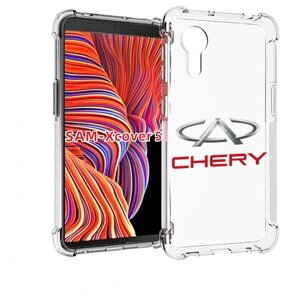 Чехол MyPads Chery-3 мужской для Samsung Galaxy Xcover 5 задняя-панель-накладка-бампер