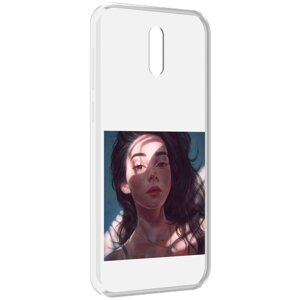 Чехол MyPads девушка-в-лучах женский для Alcatel 3L (2019) задняя-панель-накладка-бампер
