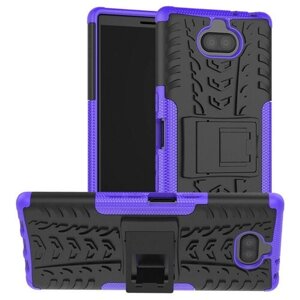 Чехол MyPads для Sony Xperia 10 Противоударный усиленный ударопрочный фиолетовый