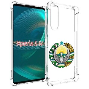 Чехол MyPads герб-узбекистана для Sony Xperia 5 IV (5-4) задняя-панель-накладка-бампер