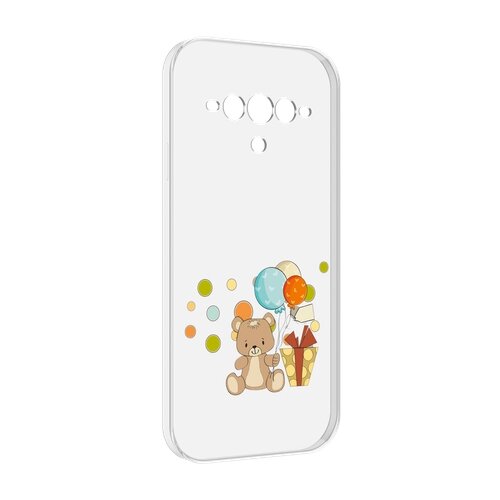 Чехол MyPads медвеженок с подарком для Doogee V30 задняя-панель-накладка-бампер