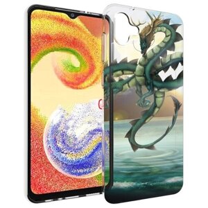 Чехол MyPads водяной-дракон для Samsung Galaxy A04 задняя-панель-накладка-бампер