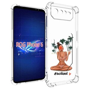 Чехол MyPads Weekend для Asus ROG Phone 6 задняя-панель-накладка-бампер
