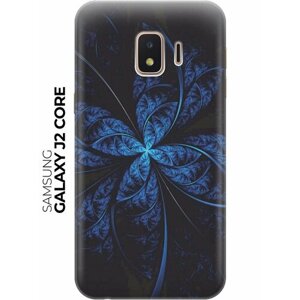 Чехол - накладка ArtColor для Samsung Galaxy J2 Core с принтом "Темно-синяя абстракция"