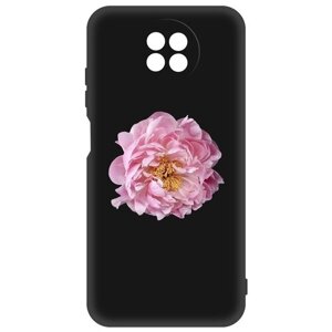 Чехол-накладка Krutoff Soft Case Женский день - Розовый пион для Xiaomi Redmi Note 9t черный