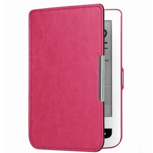 Чехол-обложка футляр MyPads для Pocketbook 622 Touch из качественной эко-кожи тонкий с магнитной застежкой розовый