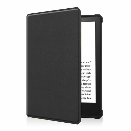 Чехол-обложка MyPads для Amazon Kindle Paperwhite 5/ 11th Gen. 2021 из эко-кожи с функцией включения-выключения и возможностью быстрого снятия черный