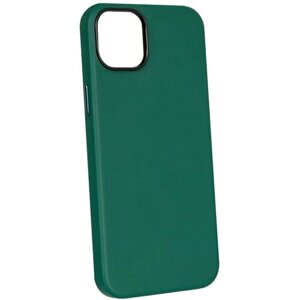 Чехол с MagSafe для iPhone 14 Кожаный (Leather Co)-Зелёный