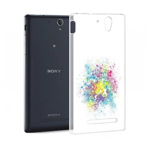 Чехол задняя-панель-накладка-бампер MyPads акварель абстракция для Sony Xperia C3/C3 Dual Sim противоударный