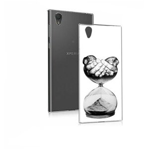 Чехол задняя-панель-накладка-бампер MyPads часы жизни черно белый для Sony Xperia E5 противоударный