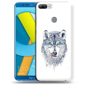 Чехол задняя-панель-накладка-бампер MyPads голодгый волк для Huawei Honor 9 Lite (LLD-AL00) противоударный