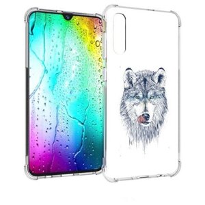 Чехол задняя-панель-накладка-бампер MyPads голодгый волк для Samsung Galaxy A30s/Samsung Galaxy A50s противоударный