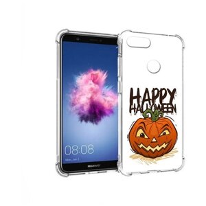 Чехол задняя-панель-накладка-бампер MyPads Хэллоуин счастливый для Huawei P Smart 5.65 (FIG-LX1/AL00)/Huawei Enjoy 7S противоударный