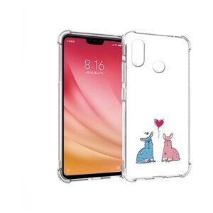 Чехол задняя-панель-накладка-бампер MyPads Лама любовь для Xiaomi Mi 8/8th Anniversary Edition противоударный