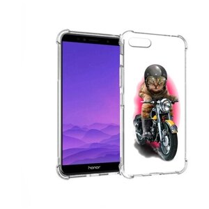 Чехол задняя-панель-накладка-бампер MyPads мото-кот для Huawei Honor 7A/Y5 Prime 2018/Y5 Lite 2018/Y5 20 противоударный