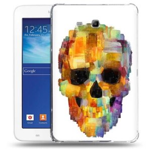 Чехол задняя-панель-накладка-бампер MyPads нарисованный череп для Samsung Galaxy Tab 3 Lite 7.0 SM-T110/T111 противоударный