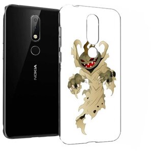 Чехол задняя-панель-накладка-бампер MyPads призрак хэллоуина для Nokia X6/Nokia 6.1 Plus противоударный