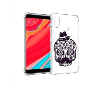 Чехол задняя-панель-накладка-бампер MyPads разрисованный скелет для Xiaomi Mi Mix 2S противоударный