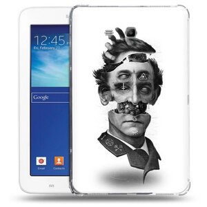 Чехол задняя-панель-накладка-бампер MyPads страшное лицо абстракция для Samsung Galaxy Tab 3 Lite 7.0 SM-T110/T111 противоударный