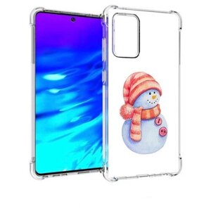 Чехол задняя-панель-накладка-бампер MyPads Веселый снеговик для Samsung Galaxy A72 5G (SM-A725F) 2021 противоударный