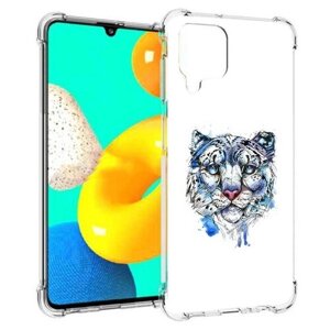 Чехол задняя-панель-накладка-бампер MyPads водяной тигр для Samsung Galaxy M32 (SM-M325F) 2021 противоударный