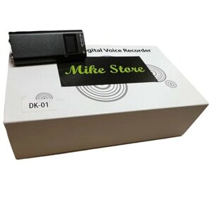 Цифровой мини диктофон Mike Store DK-01 - 8 Gb встроеной памяти/до 100 часов записи/датчик звука/дисплей/клипса на одежду.