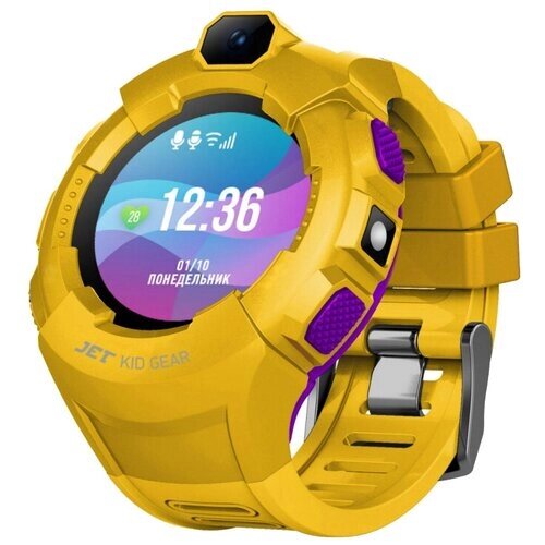 Детские умные часы JET Kid Gear, желтый/фиолетовый
