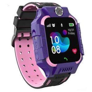 Детские умные часы Smart Baby Watch Z6 фиолетовые / Умные часы для детей / Smart часы детские