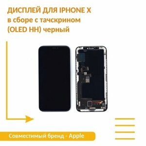 Дисплей для Apple iPhone X в сборе с тачскрином (OLED HE) черный