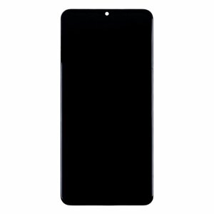 Дисплей для Samsung A127F Galaxy A12 Nacho модуль с рамкой и тачскрином (черный) (оригинальный LCD)