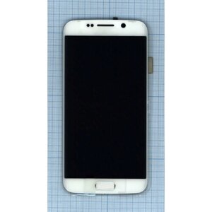 Дисплей для Samsung Galaxy S6 Edge SM-G925F белый с рамкой