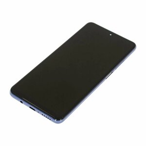 Дисплей для Xiaomi Mi 10T Lite (в сборе с тачскрином) в рамке, синий, 100%