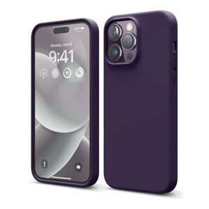 Elago для iPhone 14 Pro Max чехол Soft silicone (Liquid) Dark Purple, шт