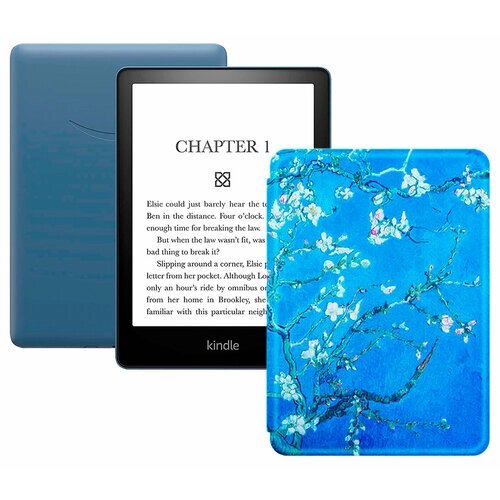 Электронная книга Amazon Kindle PaperWhite 2021 16Gb Ad-Supported Denim с обложкой ReaderONE PaperWhite 2021 Sakura