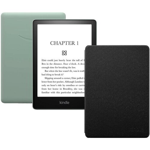 Электронная книга Amazon Kindle PaperWhite 2021 16Gb Agave Green Ad-Supported с фирменной обложкой