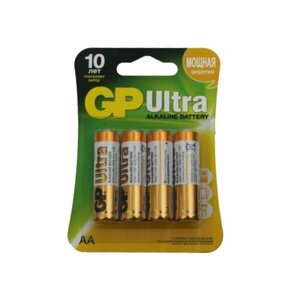 Элемент питания GP 15AU-2CR4 Ultra (блистер 4 шт.) AA (батарейка) Ultra Alkaline
