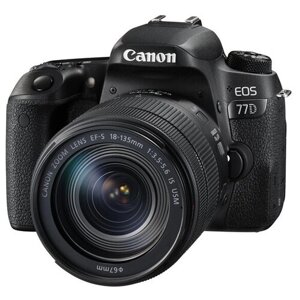 Фотоаппарат Canon EOS 77D Kit EF-S 18-135mm f/3.5-5.6 IS USM, черный