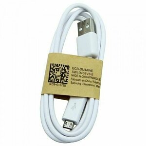 Кабель Micro-USB Samsung ECB-DU4AWE для Samsung / Sony / Xiaomi / Honor / Huawei / Lenovo Poco Oppo LeEco Tecno ZTE BQ 1 м Белый (White)