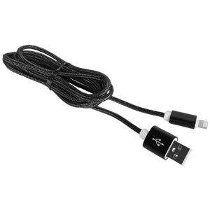 Кабель USB skyway iphone 3.0а 1,5м черный S09601003