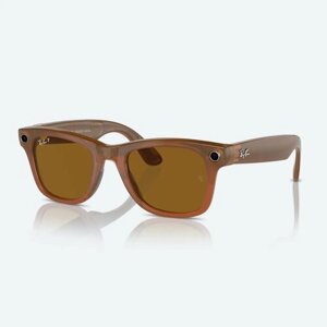 Камера-очки Ray-Ban Meta Smart Glasses Wayfarer Shiny Caramel/Polar Brown