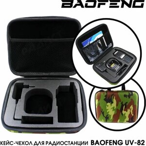 Кейс для рации Baofeng UV-82 камуфляжный / Кейс для рации для охоты и рыбалки