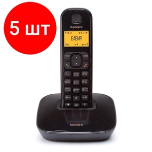 Комплект 5 штук, Радиотелефон teXet TX-D6705A черный