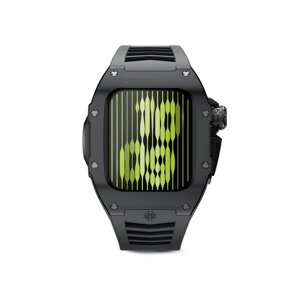 Корпус для часов Golden Concept для Apple Watch 45 мм, титан / резина / нержавеющая сталь, черный
