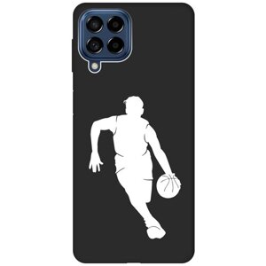 Матовый чехол Basketball W для Samsung Galaxy M53 5G / Самсунг М53 5г с 3D эффектом черный